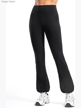High Waisted Flare Leggings with Pockets Yoga Workout Lounge Pants